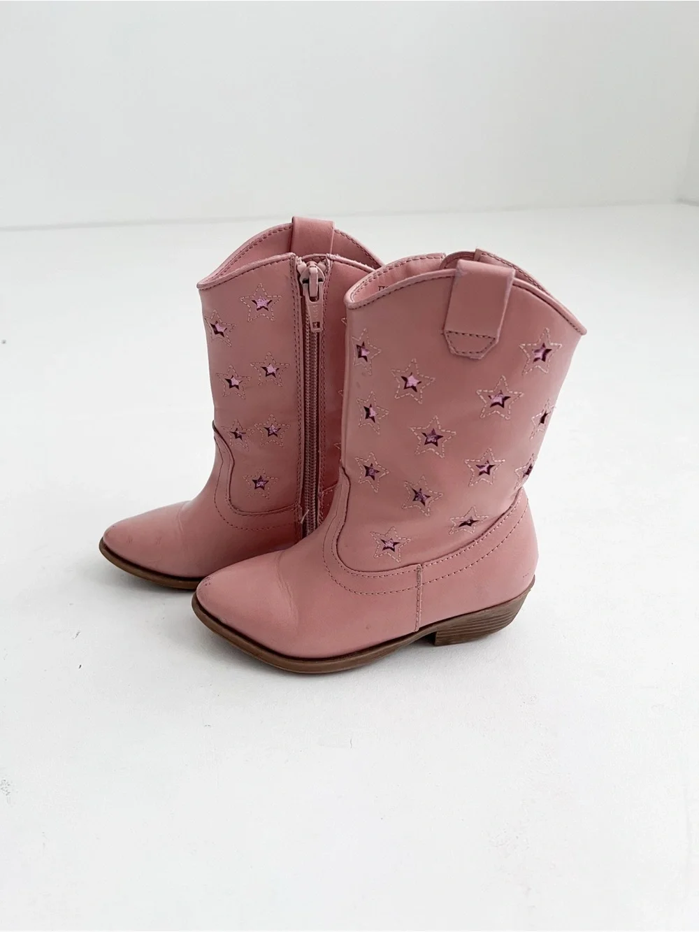 Toddler Pink Star Western Boots